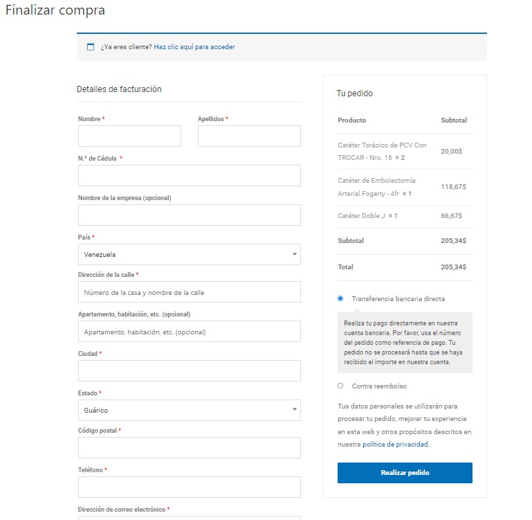 procesar pedido